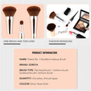 Multifunctional 2-in-1 Nylon Wool Plating Plastic Handle Brush Eye Shadow Makeup Brushes