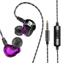 QKZ CK9 3.5mm In-Ear Dual Moving Coil Earbuds HiFi Earphone With Microphone