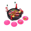 Kids BBQ Grill Pretend Play Toys Kitchen Barbecue Food Cooking Set Children Gift