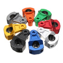 Pair 7/8inch 22mm HandleBar Fat Bar Mount Clamps Riser CNC Dirt Bike Motorcycle