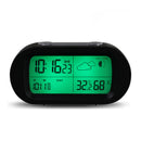 Loskii HC-102 Digital Time Thermometer Date Weather Display Snooze Mode Alarm Clock with LCD Screen