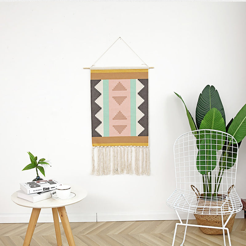 Tapestry Macrame Wall Hanging Chic Bohemian Home Room Decoration Geometric Art Mat