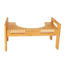 Adjustable Foot Pegs Massager Wooden Bamboo Non Slip Toilet Stool Bathroom Step Stool Bamboo for Relieves Bloating