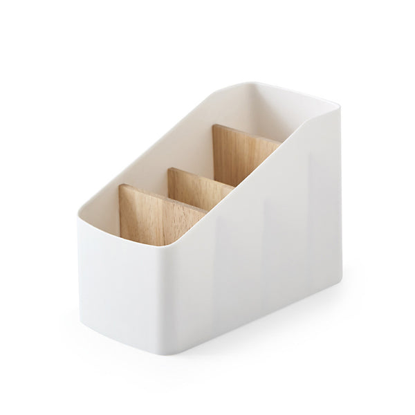 Desktop 4 Grids Remote Control Storage Box Pen Holder Stationery Cosmetics Makeup Brushes Holder Sundries Organizer Home Office Supplies