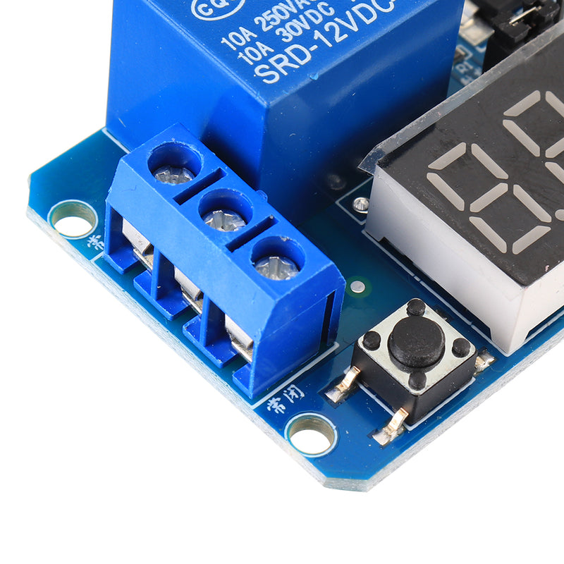 12V Trigger Time Delay Relay Module with LED Digital Display  0-999s 0-999min 0-999H Work-delay/Delay-work