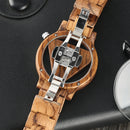 Deffrun Transparent Creative Wooden Wrist Watch Unique Design Men Quartz Watch