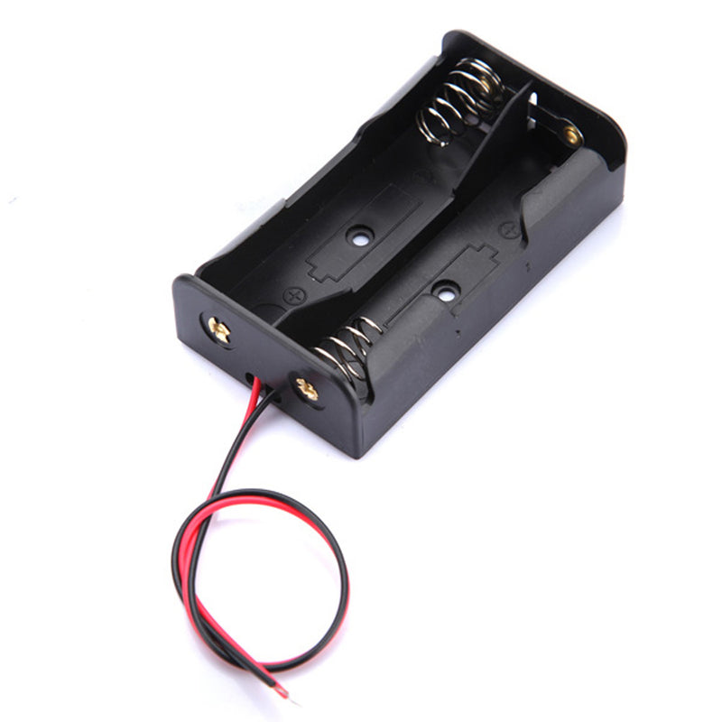5pcs Plastic Battery Storage Case Box Battery Holder For 2x18650 With Leads