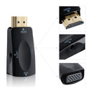 HDMI to VGA Converter With Audio Cable Male to Female for PC Laptop Tablet Support HDTV Adapter
