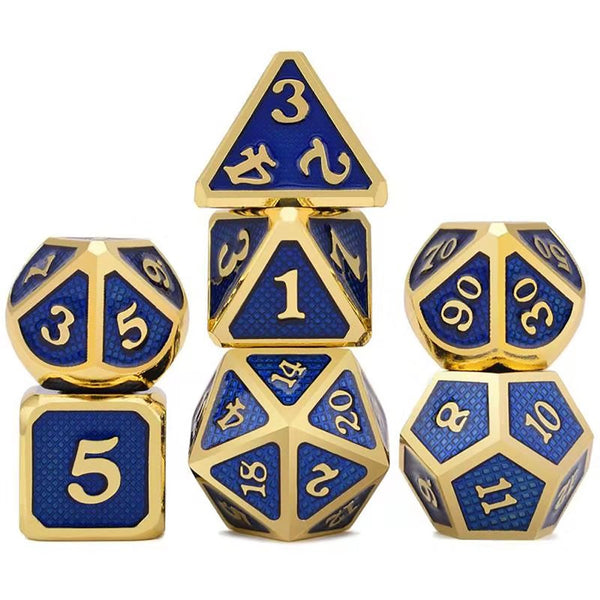 7 Pcs/Set Alloy Metal Dice Set Playing Game Poker Card Dungeons Dragons Party Board Game Toy