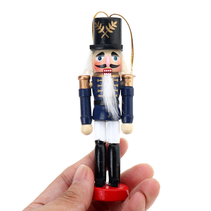6pcs 12cm Wooden Nutcracker Doll Soldier Christmas Ornaments Xmas Gifts Decorations