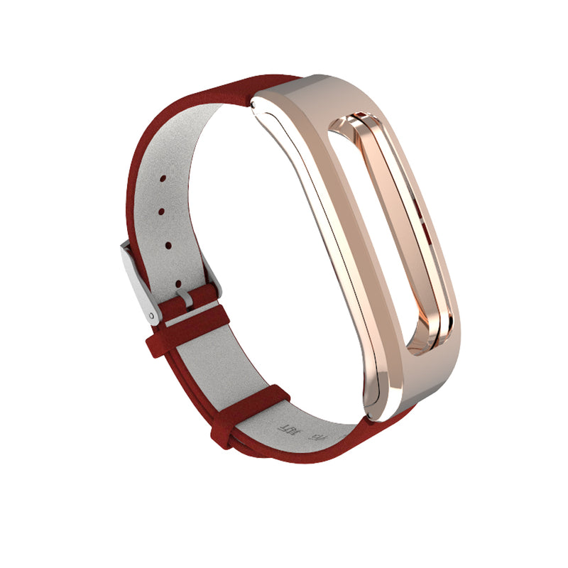 Mijobs Soft Genuine Leather Strap Replacement Watch Band for Huawei Honor 4 Running Version