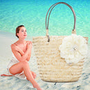 5L Women Straw Bag Woven Beach Handbag Shoulder Tote Outdoor Travel