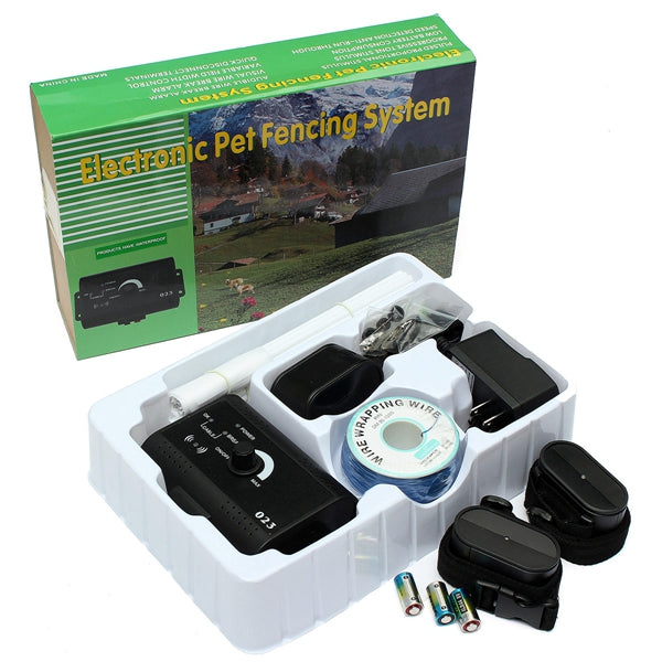 Electronic Dog Fencing System Dog Training Device Underground Shock Collar 3 Collars Pet Dog Electric Fence for 3 Dogs Pet Trainer