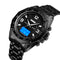 SKMEI 1504 Multifunctional Luminous EL Light Calendar 3ATM Business Men Watch Dual Display Digital Watch