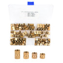 Suleve M8BN1 120Pcs M8 Brass Cylinder Knurled Threaded Nut Round Insert Embedded Nuts Assortment Set