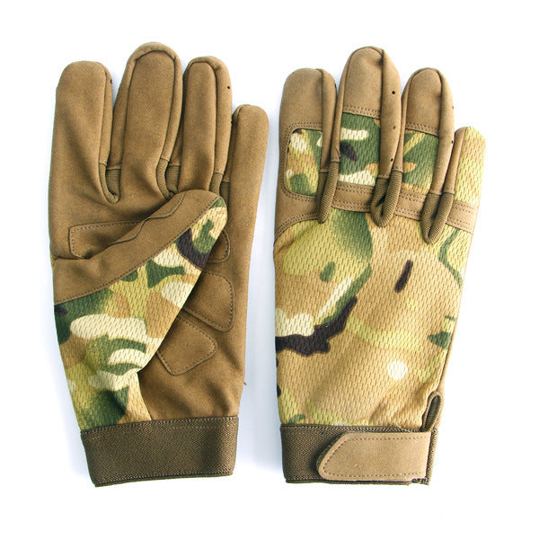 Three Soldiers Outdoor Soft Tactical Gloves Full Finger Glove Slip Resistant For Cycling Camping Hunting