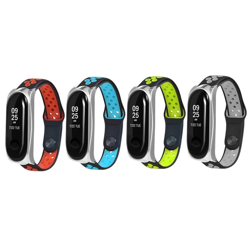 Bakeey Metal Shell Air Hole Watch Band Soft Wrist Band for Xiaomi Mi Band 3