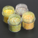 Yellow Glitter Powder Shining Iridescent Mixed Mermaid Luster Decoration Dust Eye Shadow