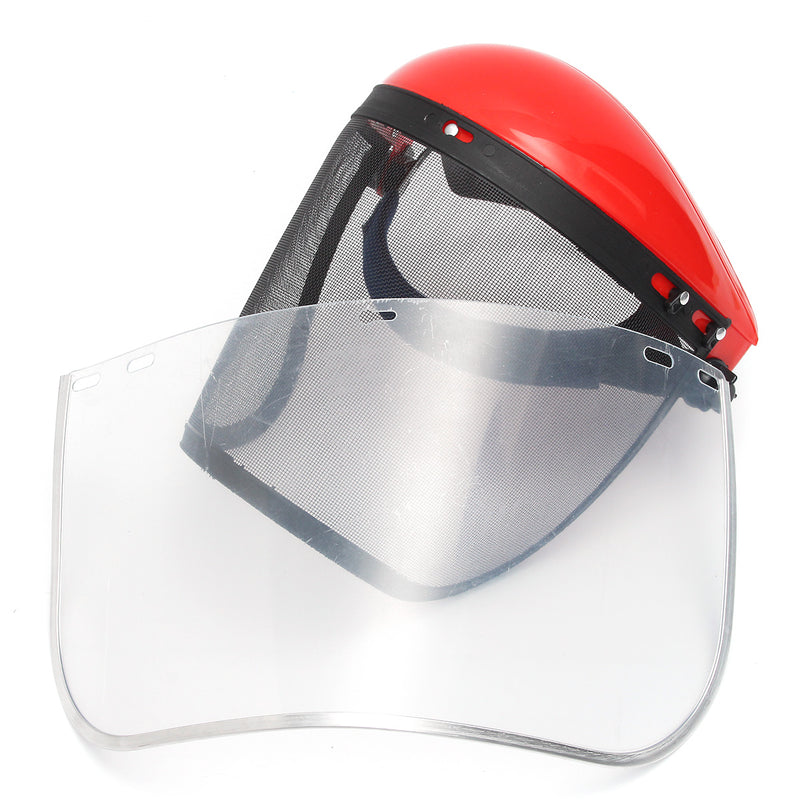 Clear Mesh Full Visor Flip Up Face Shield Screen Safety Mask Eye Protector Helmet Red