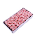 KCASA 50Pcs Rose Bath Soap Body Cleaning Flower Soap Wedding Party Girlfriend Floral +Gift