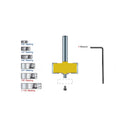 Drillpro 1/8 1/4 5/16 3/8 7/16 1/2 Inch Depth Rabbeting Bit with Interchangeable Bearing Router Bit