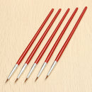 1Pce Short Handle Artist Paint Brush Set Round Shape Nylon Hair Hook Line Pen Brush Set