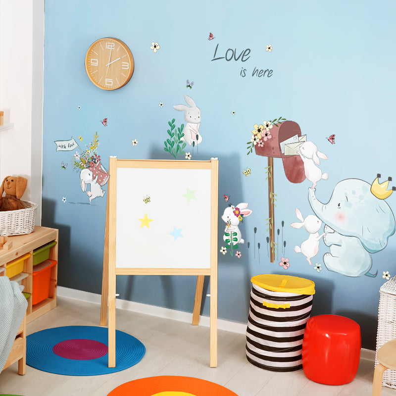 Miico SK7185 Elephant And Rabbit Painting Stickers Children's Room And Kindergarten Decorative Wall Sticker