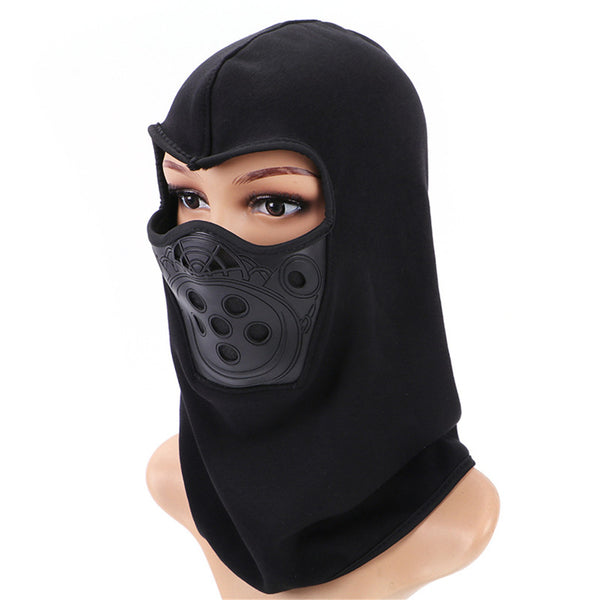 Winter Warm Riding fleece Balaclava Motorcycle Thicken Face Mask With Filter Layer Neck Protection