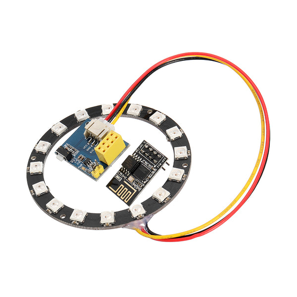 Geekcreit WS2812 Light Ring Electronic Maker Student Education ESP8266 ESP01S 01 RGB LED Smart Wifi Kit