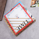 Iron Wall Bookshelf Holder Rack Organizer Craft Magazine Storage Home Decoration