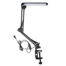 6W Flexible Long Arm Clip Dimmable USB Desk Table Lamp Three Color Modes Reading Light DC5V