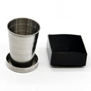 Honana HN-POC25 Stainless Steel Portable Outdoor Travel Camping Folding Collapsible Metal Water Cup