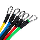 11pcs / Set Natural Rubber Latex Fitness Resistance Bands Exercise Tubes Practical Elastic Training Rope Yoga Pull String Exercise Tools