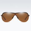 Frameless Polarized Sunglasses Driving Fishing Sunglasses Metallic Polarized Sunglasses