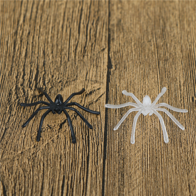 30Pcs/Pack Halloween Decorative Spiders Small Plastic Fake Spider Prank Haunted House Decorations