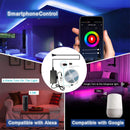 Bakeey5M 10M IP66 5050 RGB WiFi APP Smart LED Strip Light with IR Remote Controller Work With Alexa Google