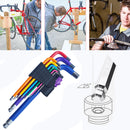 9pcs Ball End L Wrench Long Arm Key Set Torx Star Hex Metric and Imperial Allen Wrench Screwdriver