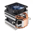 3 Pin Four Copper Pipes Blue Backlit CPU Cooling Fan for AMD for Intel 1155 1156