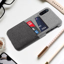 Bakeey Fabric Cloth Woven Double Card Holder Slim Hard PC Protective Case For Xiaomi Mi9 Mi 9 / Xiaomi Mi9 Mi 9 Transparent Edition