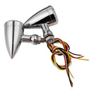 Pair 10mm Motorcycle LED Brake Turn Lights For Harley Cruiser Chopper Indicator Lights