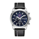 BAGARI 8002P Multi-function Unique Design Sports Watch Genuine Leather Waterproof Men Watch Quartz Watch