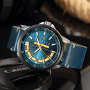 CURREN 8307 Calendar Unique Design Men Wrist Watch Genuine Leather Quartz Watch