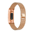 Bakeey Five Beads Round Solid Stainless Steel Watch Band for Fitbit charge 3 Smart Watch