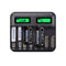 8 Slots Intelligent LCD Display USB Battery Charger for AA AAA C D Size Battery