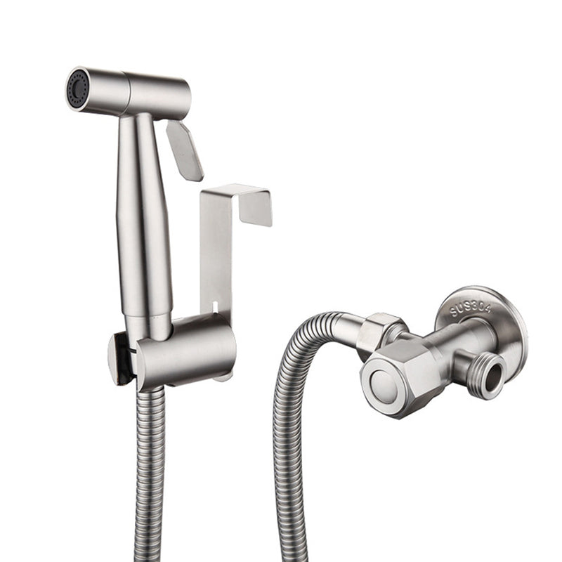 304 Stainless Steel Portable Handheld Bathroom Toilet Bidet Shattaf Shower Spray Jet with T-adapter Hose Kit
