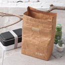 SANNE 6L Brown Paper Lunch Bag Reusable Box Sack Durable Insulated Thermal Kraft Paper Bag Snack