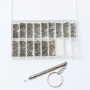 Suleve MXSS1 1000Pcs Glasses Sun Glassess Watches Pad Screw Nut Kit with Screwdriver Repairtools