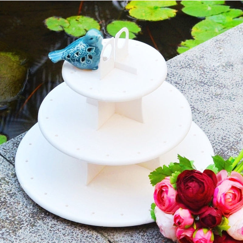 3 Tier Wedding Birthday Party Cake Cupcake Stand Dessert Display Lollipop Holder Cake Decorations