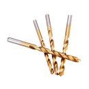 Drillpro 13Pcs M2 HSS 6542 Twist Drill Bit Set 1-6.5mm Titanium Coated Drill Bit with Metal Box for Wood Metal Drilling