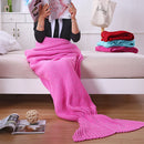 Knitted Handmade Mermaid Tail Blankets Yarn Crochet Mermaid Blanket Kids Throw Wrap Super Soft Sl